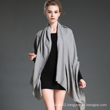 Women in Winter to Keep Warm Plain Grey Polyester Scarf Shawl
